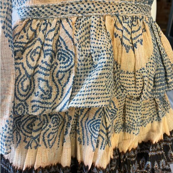 Ulla Johnson FW 22 Leah One Sleeve Ruffle Hem Moonstone Dress Size 4 - Picture 2 of 8